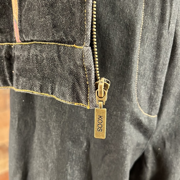 KOOS OF COURSE Vintage Black Denim Jacket Matching Jeans Set NWOT Sz Large - Picture 5 of 15